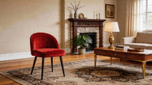фото Стул Гуччи, Базовые ткани, Velutto Soft цвет Красный